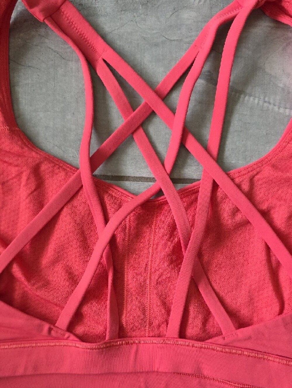 Lululemon - Strappy Back Sports Bra - Coral Pink - Picture 6 of 6